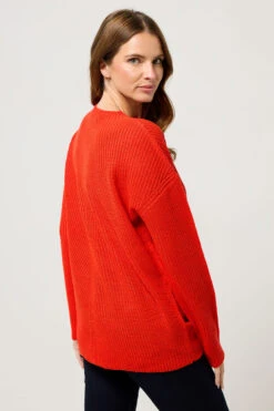 M&Co Orange Funnel Neck Knitted Jumper -Evans Boutique d81906c8 3ba3 42 502429 C