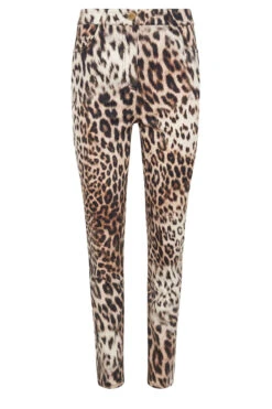 STAR Beige Brown Denim Leopard Straight Leg Jeans 15 STAR Beige Brown Denim Leopard Straight Leg Jeans -Evans Boutique d86d2846 0ba5 45 110702 X