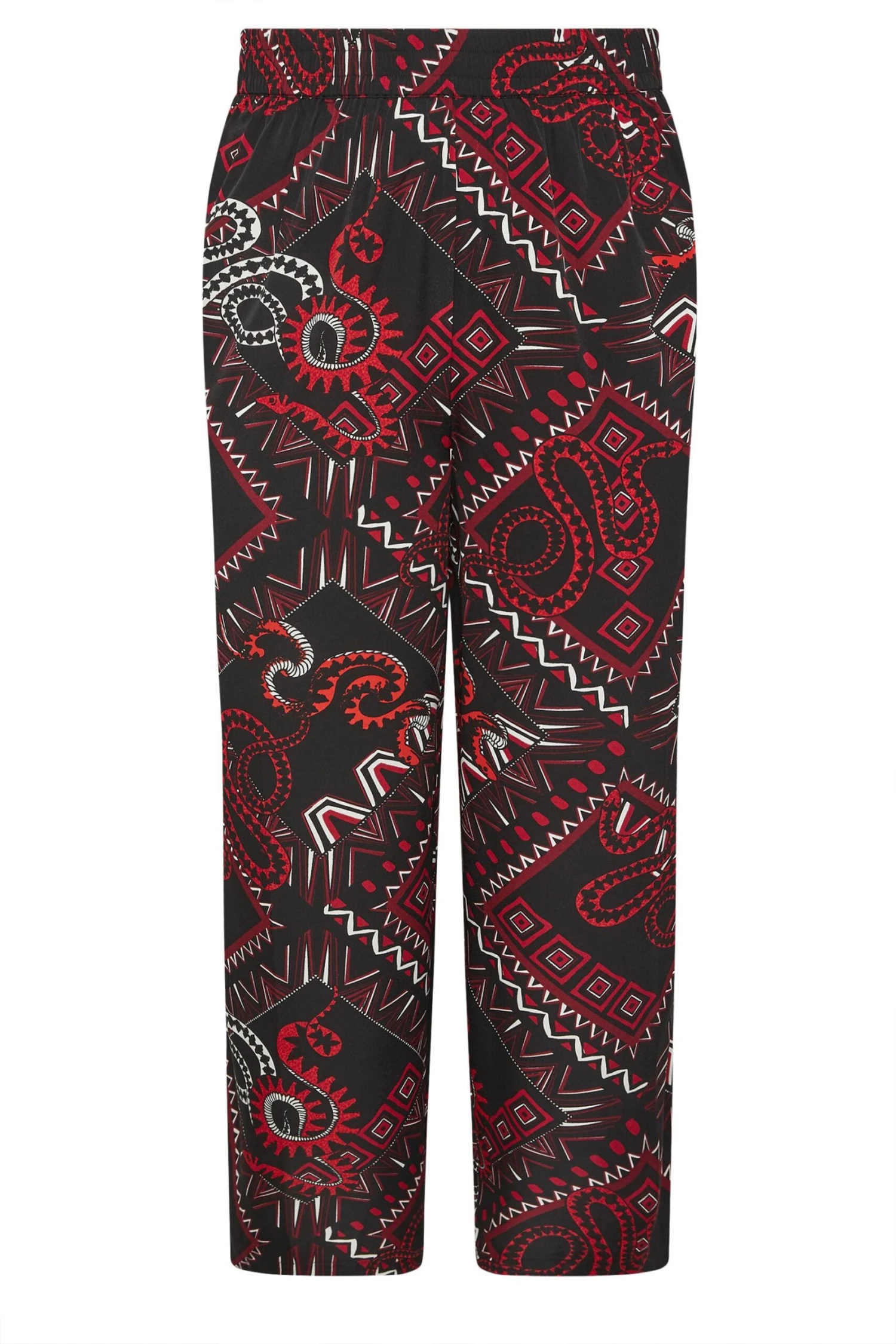 LIMITED COLLECTION Pantalon Large Curve Noir à Motif Serpent Aztèque 8 LIMITED COLLECTION Pantalon Large Curve Noir à Motif Serpent Aztèque – Image 6