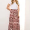 LTS Tall Red Floral Print Tiered Maxi Skirt 1 LTS Tall Red Floral Print Tiered Maxi Skirt -Evans Boutique d8ca7f6f 29ca 43 356594 A