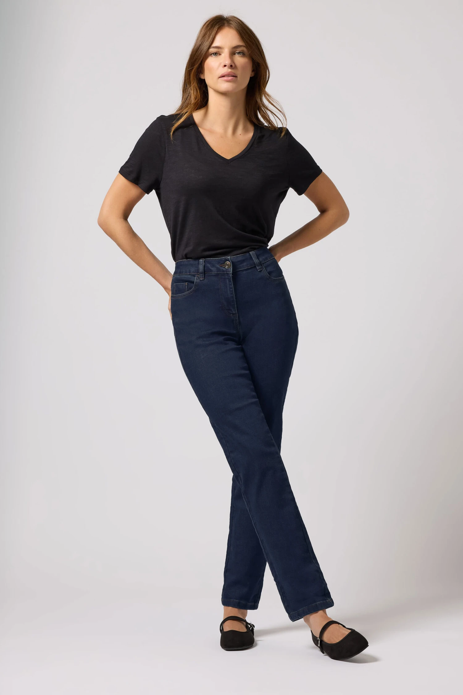 M&Co Indigo Blue Straight Leg Jeans 5 M&Co Indigo Blue Straight Leg Jeans – Image 3