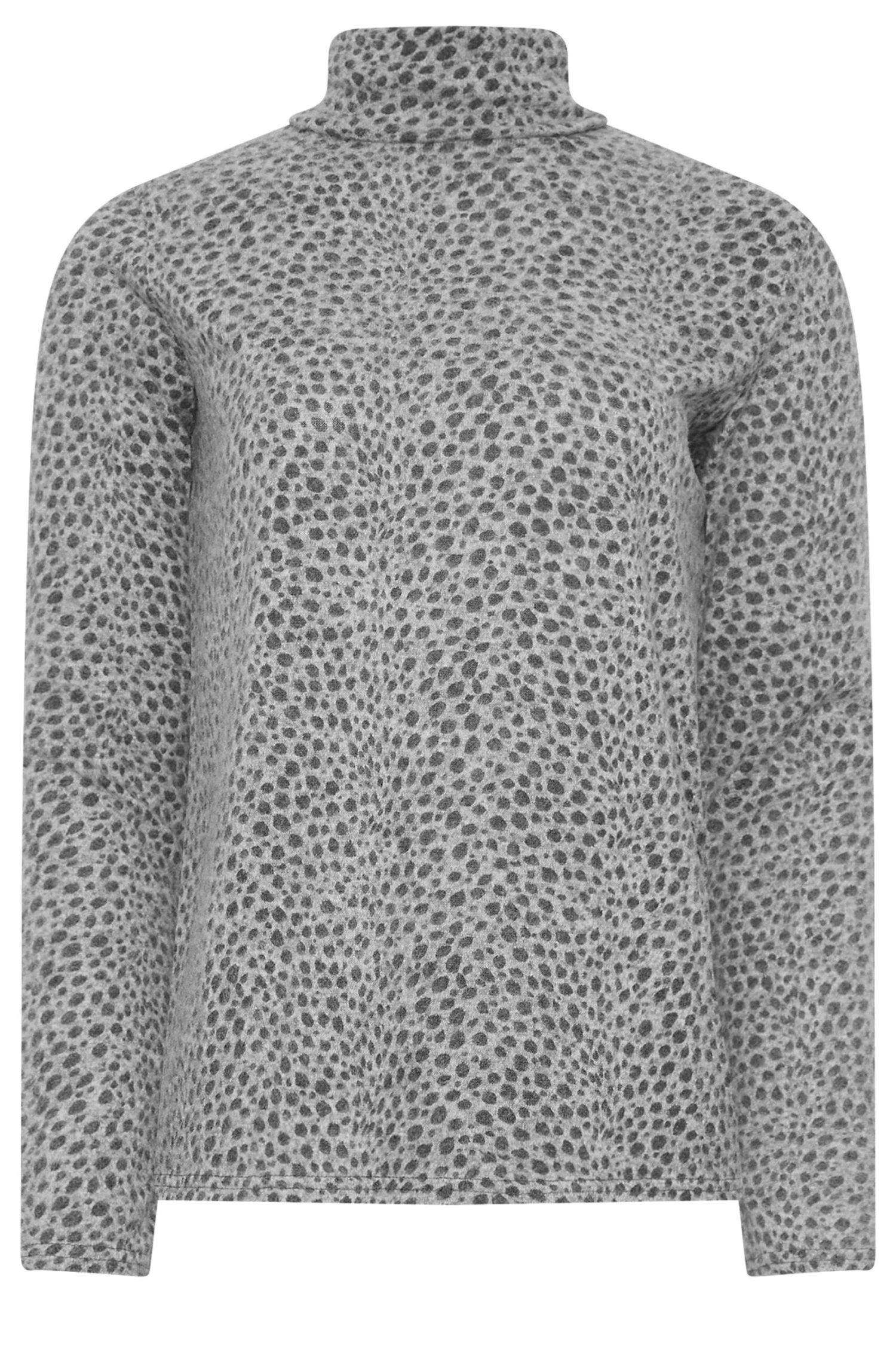 LTS Tall Grey Soft Touch Animal Print Top 7 LTS Tall Grey Soft Touch Animal Print Top – Image 5