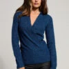 LTS Tall Navy Blue Knitted Wrap Jumper 2 LTS Tall Navy Blue Knitted Wrap Jumper -Evans Boutique d936c9c1 24f3 4f 356064 A