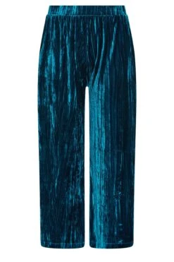 YOURS Curve Pantalon Large En Velours écrasé Bleu Sarcelle 13 YOURS Curve Pantalon Large En Velours écrasé Bleu Sarcelle -Evans Boutique d93d05a0 db78 4b 310201 X