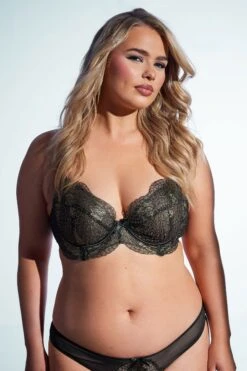 PLAYFUL PROMISES Soutien-gorge à Armatures En Dentelle Pandora Noir Et Or