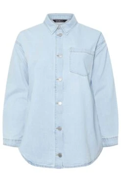 YOURS - Chemisier En Jean Bleu Ciel Délavé 15 YOURS - Chemisier En Jean Bleu Ciel Délavé -Evans Boutique dadd6d3f 9c04 47 330634 X