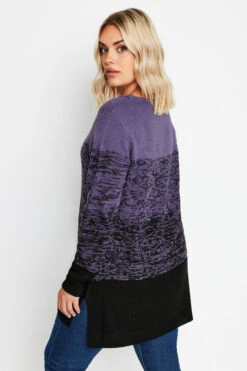 YOURS - Pull Violet Design Block De Couleur 10 YOURS - Pull Violet Design Block De Couleur -Evans Boutique db1e843c de2a 43 280356 C
