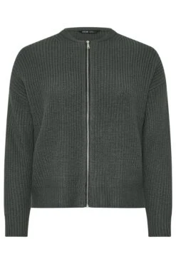 YOURS - Cardigan Gris Charbonneux En Maille Coupe Bomber 15 YOURS - Cardigan Gris Charbonneux En Maille Coupe Bomber -Evans Boutique db912a0a feff 4b 280327 X