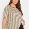 BUMP IT UP MATERNITY - Top Beige & Noir à Rayures D'Allaitement 1 BUMP IT UP MATERNITY - Top Beige & Noir à Rayures D'Allaitement -Evans Boutique dc1261d4 454a 4b 158411 A