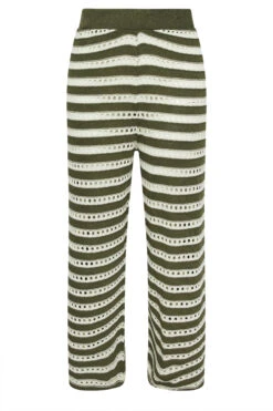 LIMITED COLLECTION Pantalon Large En Crochet à Rayures Vertes Et Blanches 11 LIMITED COLLECTION Pantalon Large En Crochet à Rayures Vertes Et Blanches -Evans Boutique dc35b927 9222 4e 216908 X