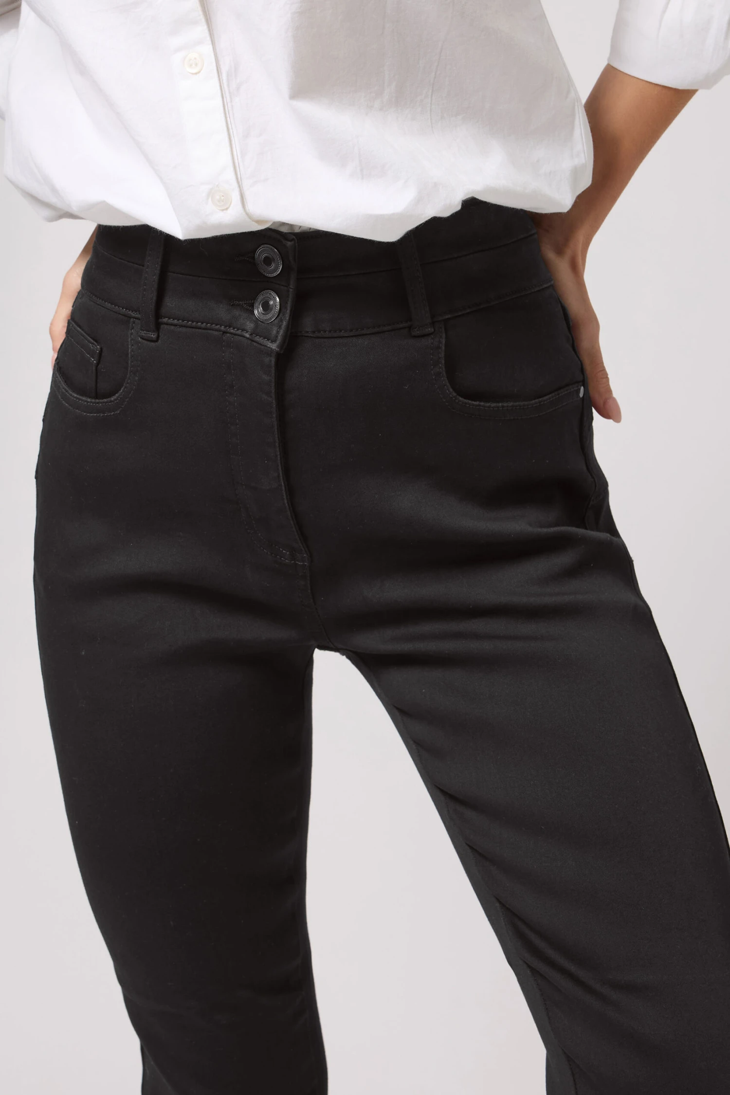 M&Co Black Lift & Shape Slim Leg Jeans 6 M&Co Black Lift & Shape Slim Leg Jeans – Image 4