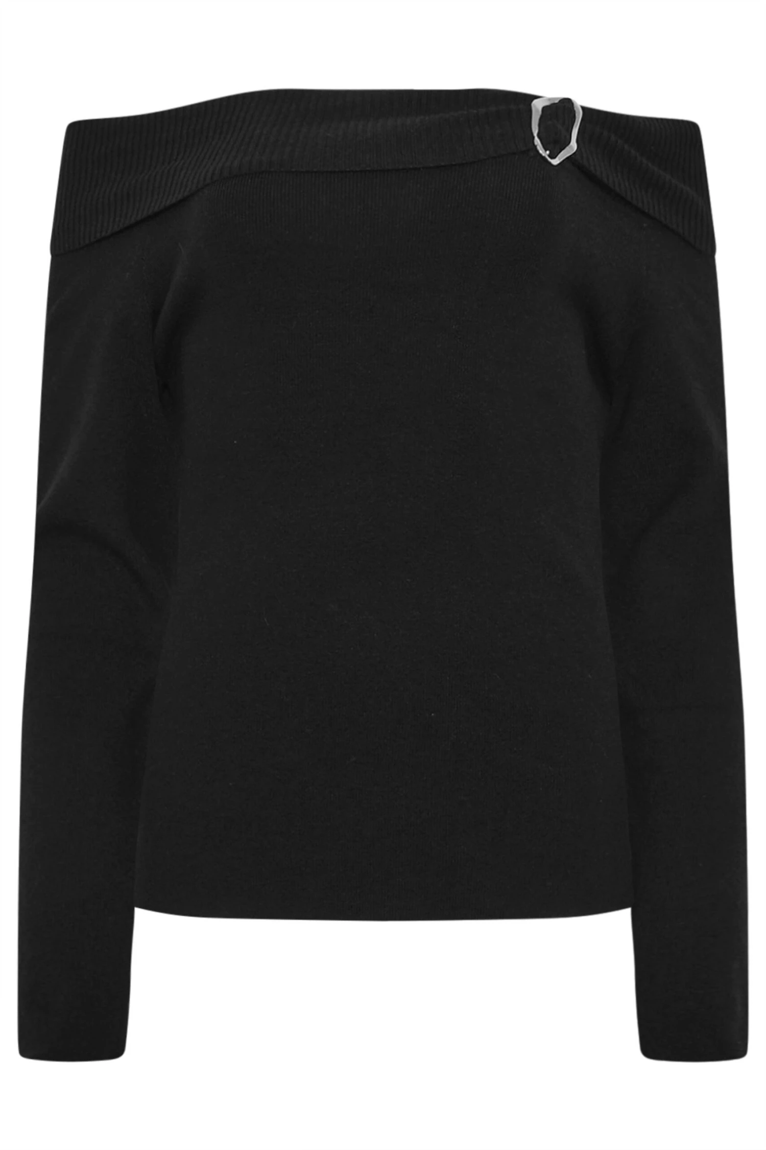 STAR Black Bardot Buckle Detail Jumper 9 STAR Black Bardot Buckle Detail Jumper – Image 7