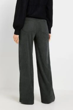 LTS PREMIUM Tall Charcoal Grey Cord Wide Leg Jeans -Evans Boutique de724221 8561 46 354339 C