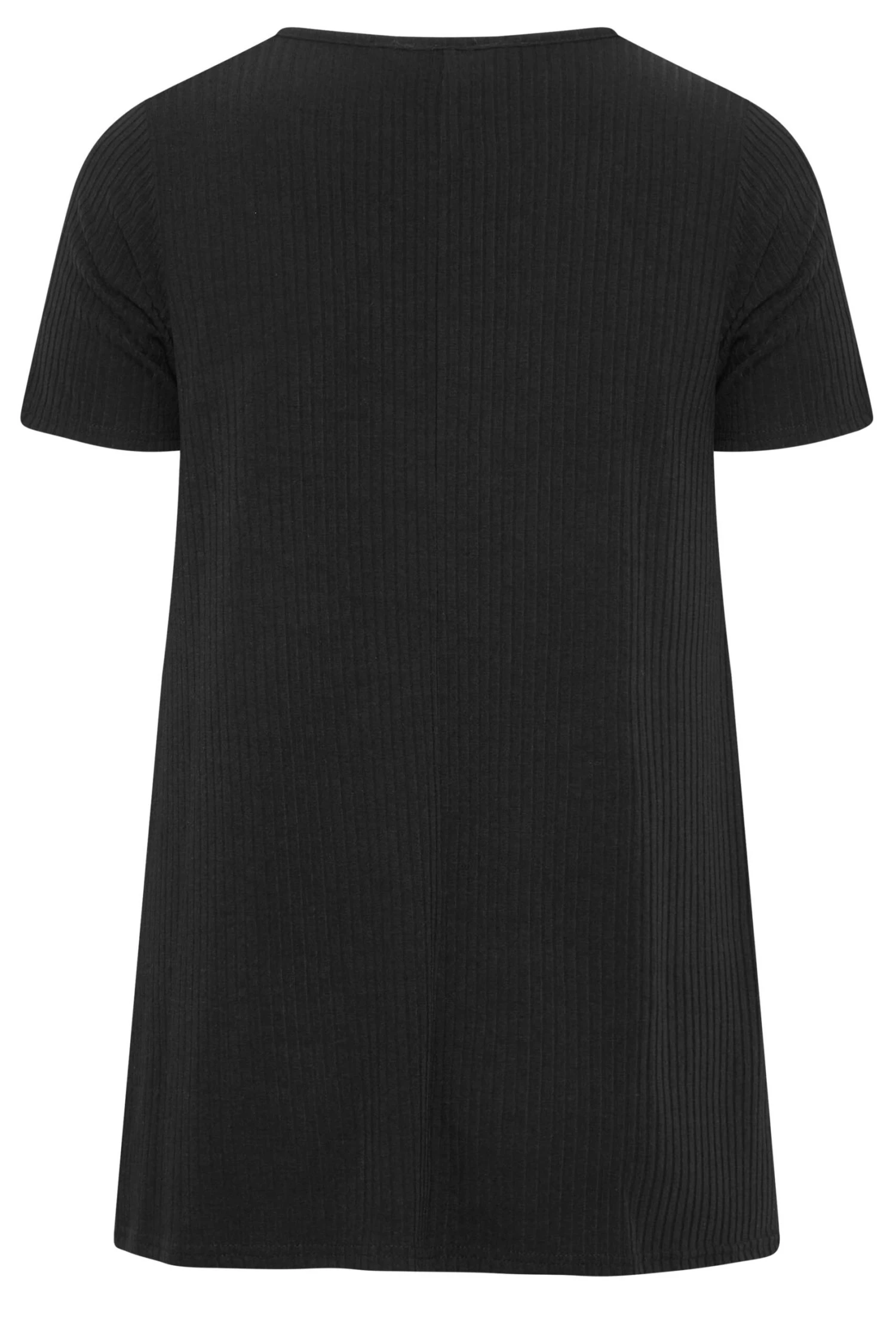 Top Noir Volanté Style Nervuré 8 Top Noir Volanté Style Nervuré – Image 6