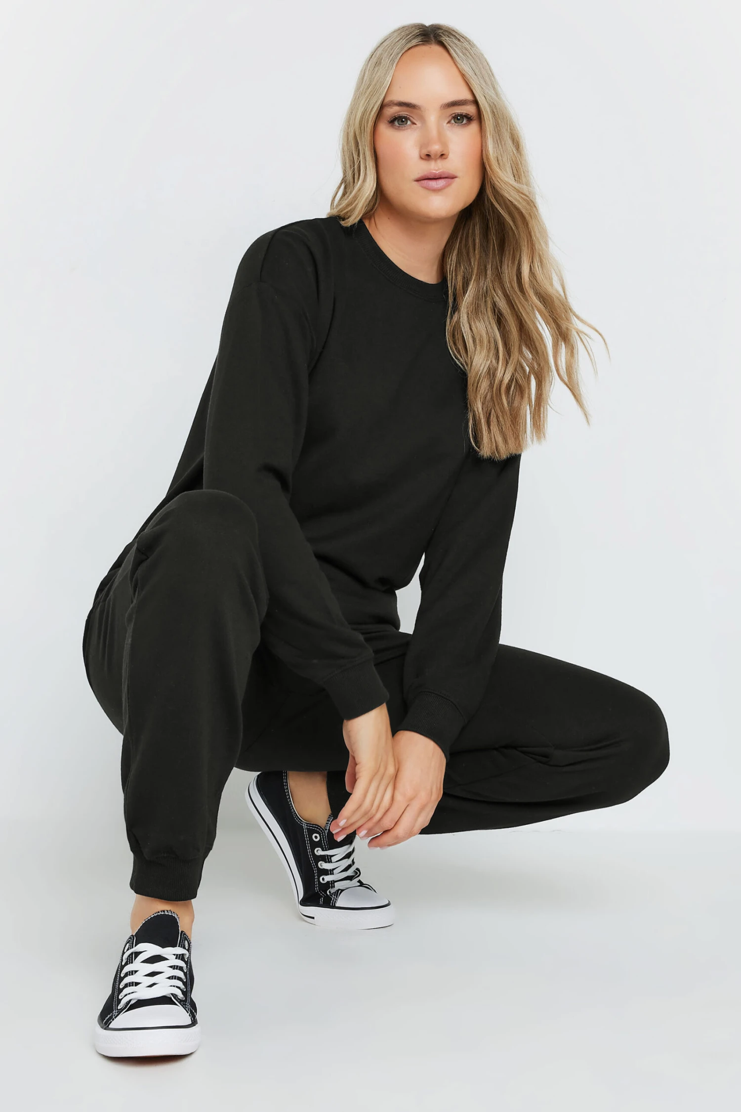 LTS Tall Black Sweatshirt & Jogger Set 7 LTS Tall Black Sweatshirt & Jogger Set – Image 5