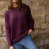 M&Co Berry Purple Raglan Jumper 1 M&Co Berry Purple Raglan Jumper -Evans Boutique def79185 3ca2 40 502459 L2