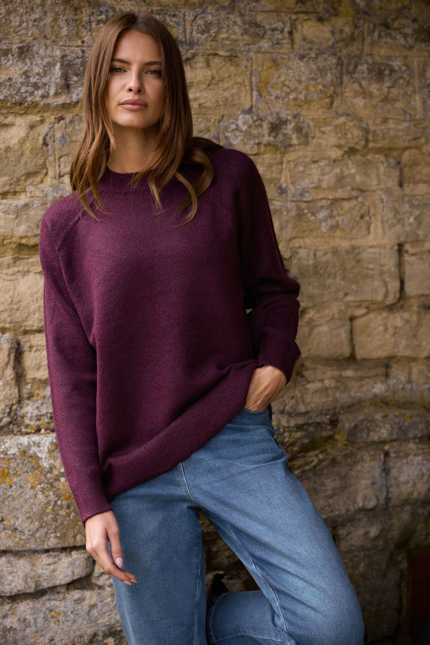 M&Co Berry Purple Raglan Jumper 3 M&Co Berry Purple Raglan Jumper