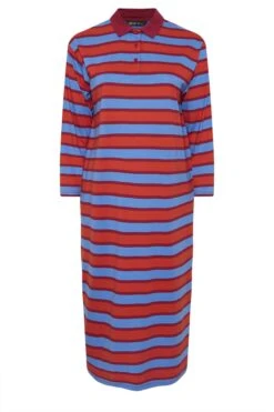 LIMITED COLLECTION Robe Longue à Col à Rayures Rouges 11 LIMITED COLLECTION Robe Longue à Col à Rayures Rouges -Evans Boutique df35c333 1d60 4f 216852 X