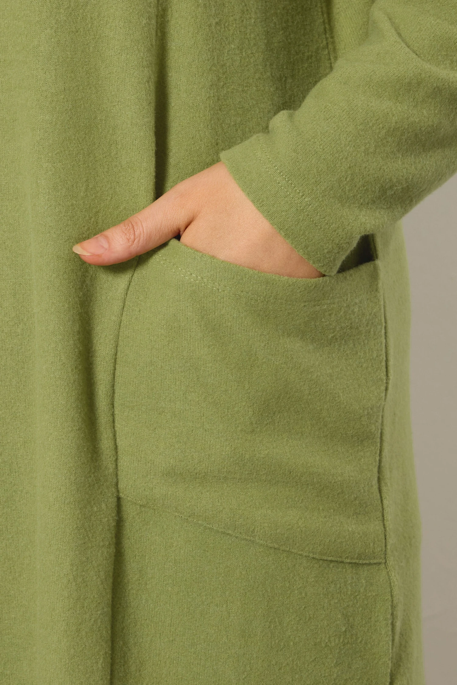 EVANS Curve Green Pocket Front Tunic Jumper 6 EVANS Curve Green Pocket Front Tunic Jumper – Image 4