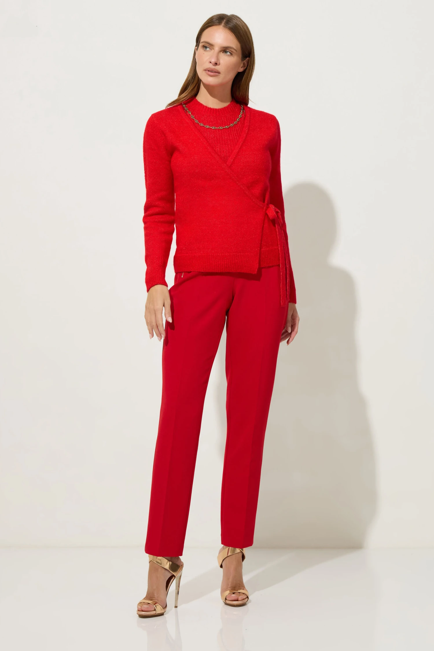 STAR Red 2 In 1 Chain Knitted Cardigan 8 STAR Red 2 In 1 Chain Knitted Cardigan – Image 6