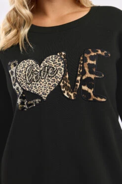 YOURS Curve Sweat-shirt Noir à Motif Cœur Léopard 10 YOURS Curve Sweat-shirt Noir à Motif Cœur Léopard -Evans Boutique e092cab2 fd25 4f 304374 D