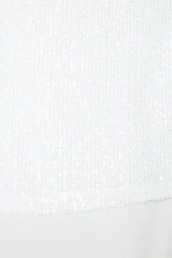 M&Co White Sequin Tie Back Top -Evans Boutique e15b8759 b530 45 550035 Z