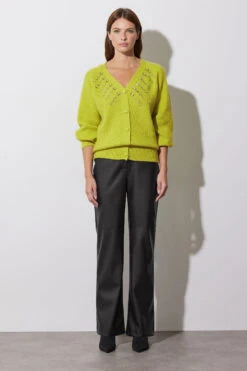 STAR Lime Green Gem Embellished Cardigan -Evans Boutique e1d82a90 ebe4 4e 110600 B