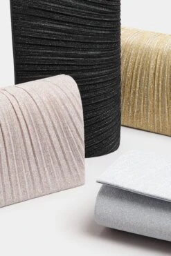 Pink Shimmer Pleated Clutch Bag 15 Pink Shimmer Pleated Clutch Bag -Evans Boutique e2786dc0 39d7 48 246513 P4