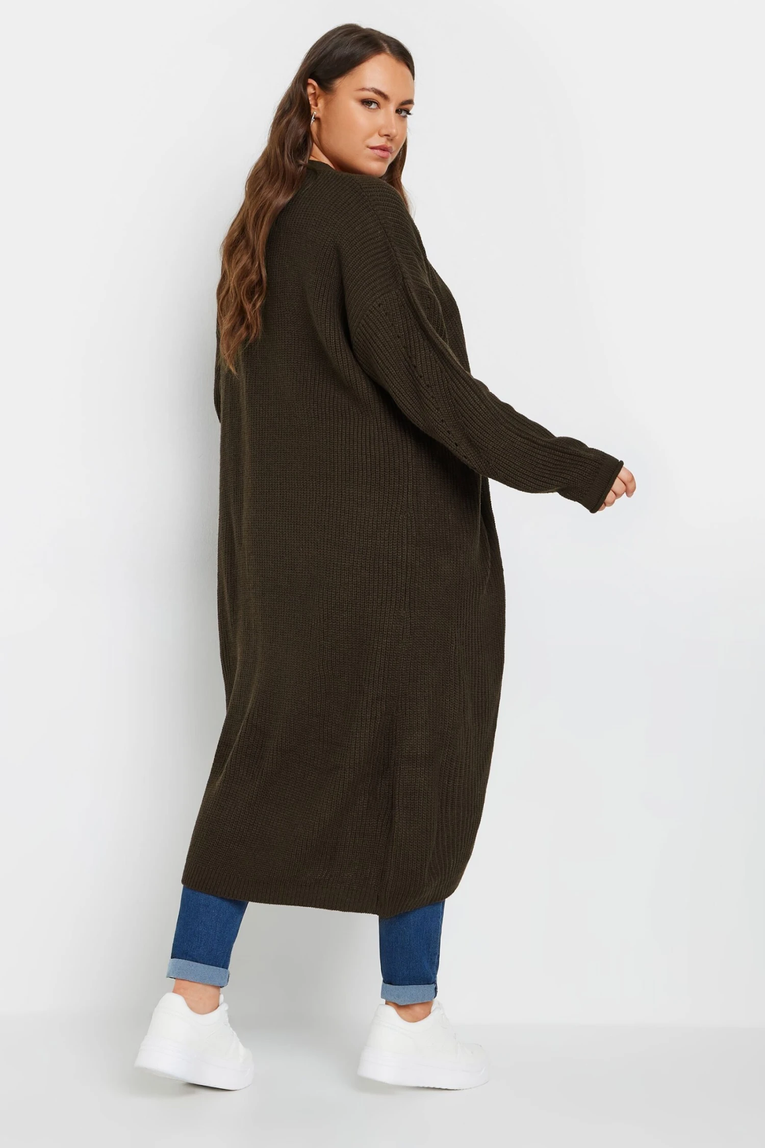 YOURS - Cardigan Maxi En Maille Marron 5 YOURS - Cardigan Maxi En Maille Marron – Image 3