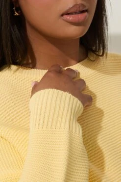 LIMITED COLLECTION - Pull Jaune Texturé En Maille 10 LIMITED COLLECTION - Pull Jaune Texturé En Maille -Evans Boutique e336c31e 067f 4f 216653 D