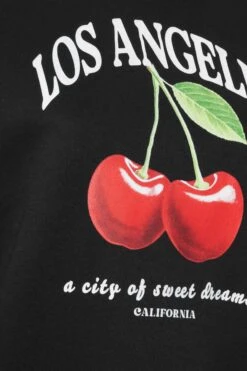 YOURS - Sweatshirt Noir 'Los Angeles' Cerises Manches Longues 14 YOURS - Sweatshirt Noir 'Los Angeles' Cerises Manches Longues -Evans Boutique e35ae7de 472d 49 126669 Z