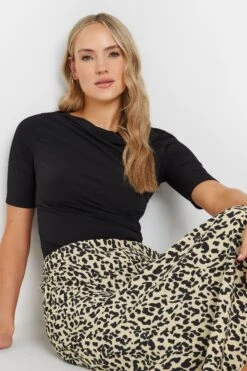 LTS Tall Natural Brown & Black Leopard Print Midaxi Skirt 14 LTS Tall Natural Brown & Black Leopard Print Midaxi Skirt -Evans Boutique e40838f0 332a 43 354234 D