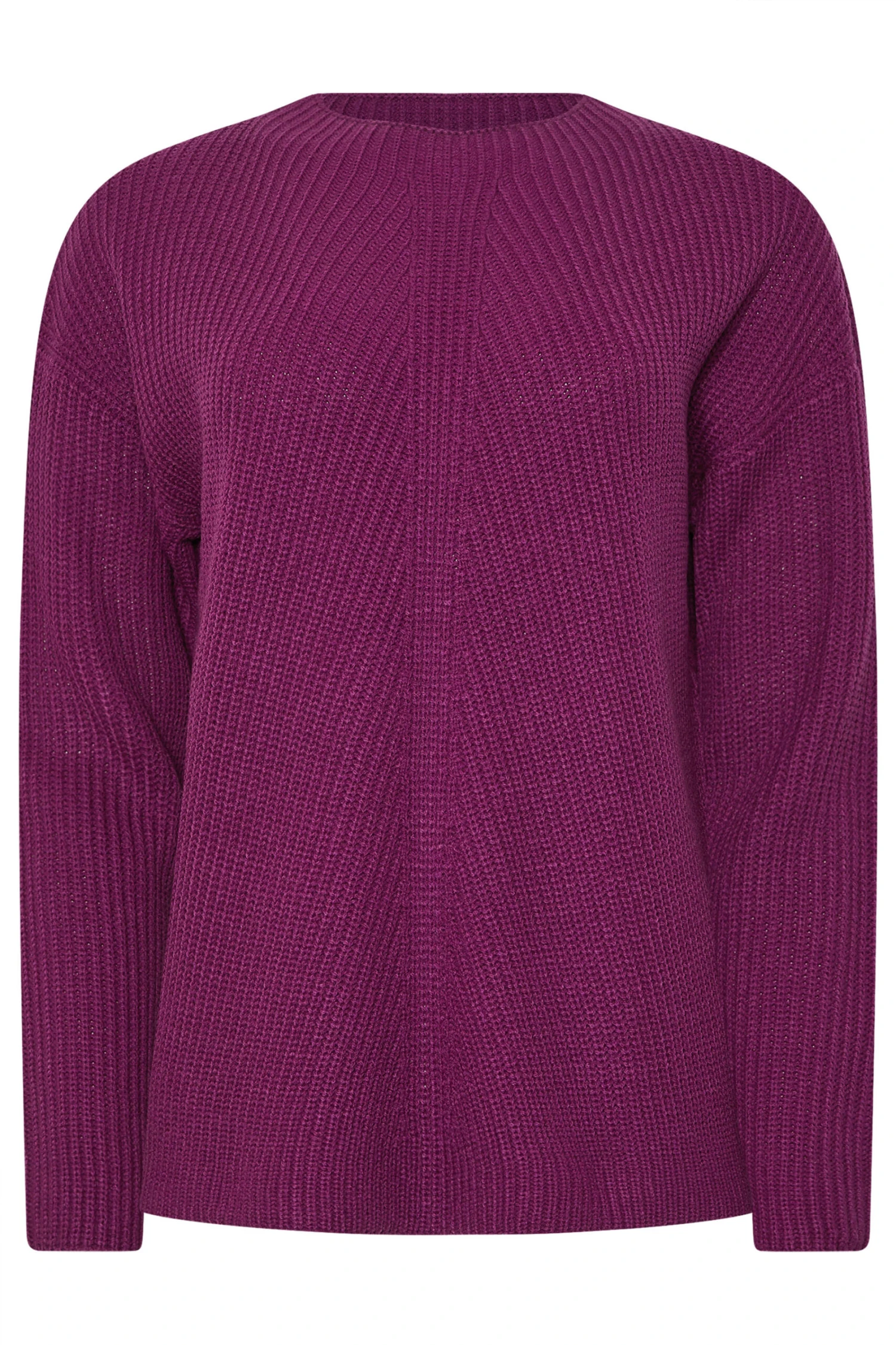 M&Co Berry Purple Funnel Neck Knitted Jumper 7 M&Co Berry Purple Funnel Neck Knitted Jumper – Image 5