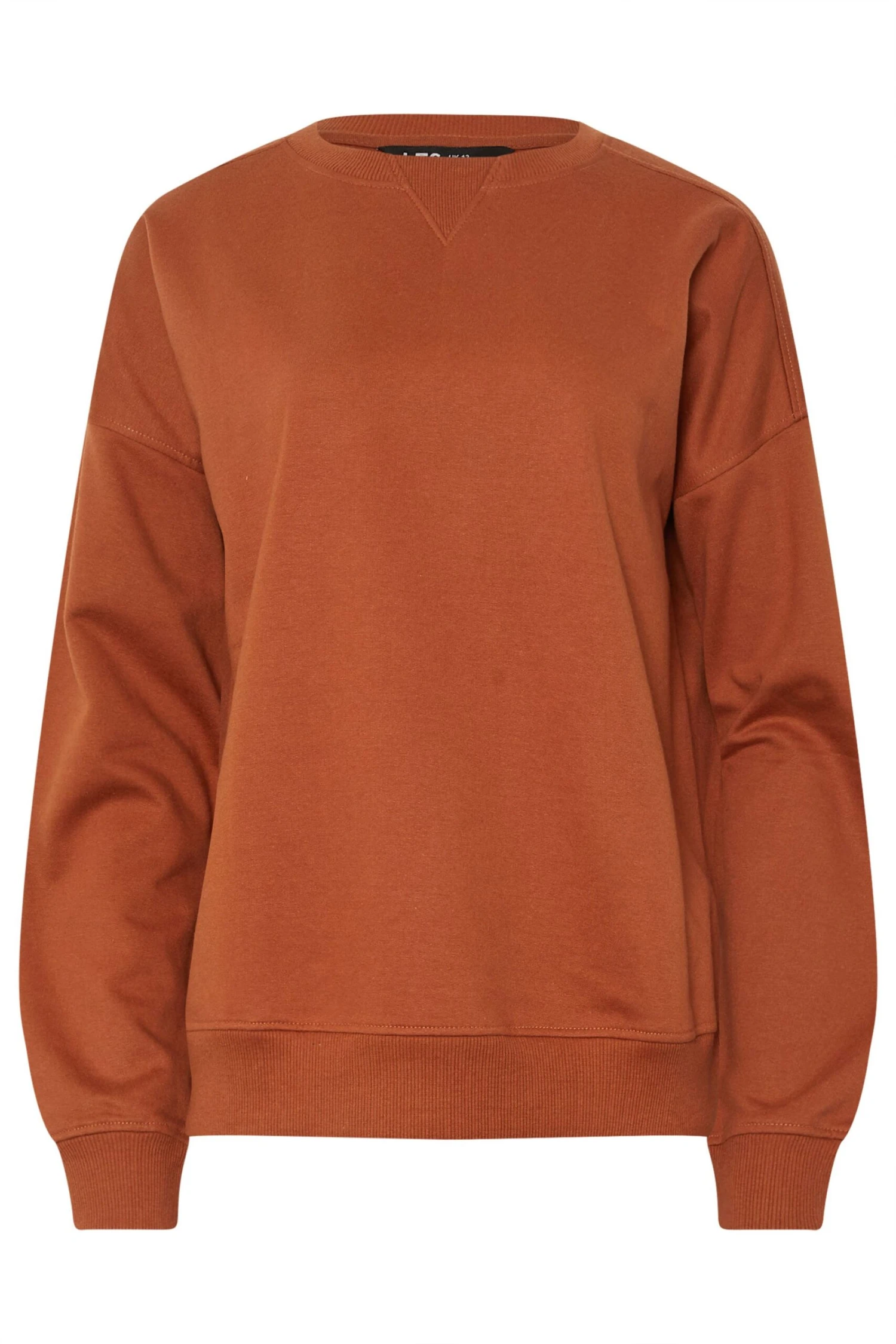 LTS Tall Rust Orange Crew Neck Sweatshirt 8 LTS Tall Rust Orange Crew Neck Sweatshirt – Image 6