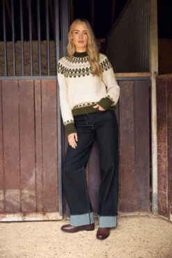 LTS Tall Dark Blue Turn Up Wide Leg Jeans