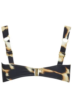 STAR Black Leopard Print Bikini Top -Evans Boutique e4a1fe8b 3372 4f 110722 Y