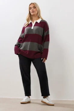 YOURS Curve Pull Col Rugby à Rayures Rouges 8 YOURS Curve Pull Col Rugby à Rayures Rouges -Evans Boutique e4ced3c0 1a6e 48 280756 B