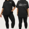 YOURS ACTIVE - Top Noir Oversize 'Wellness Retreat' -Evans Boutique e52553ba 41bf 45 149422 A