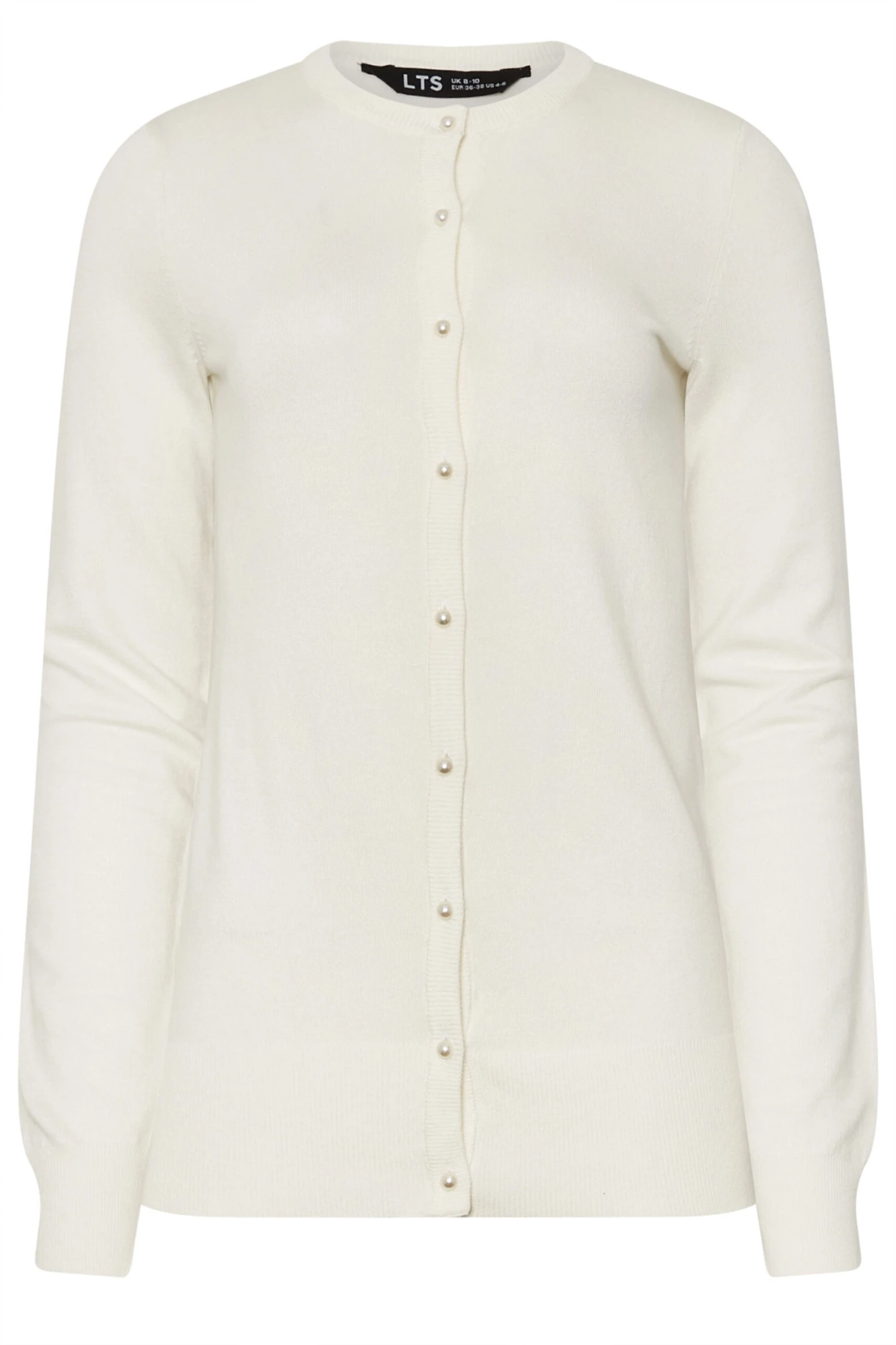 LTS Tall Ivory White Pearl Button Cardigan 10 LTS Tall Ivory White Pearl Button Cardigan – Image 8