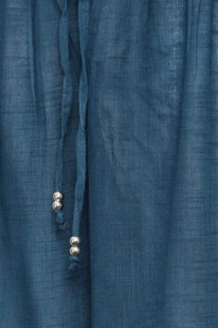 LTS - Pantalon De Plage Bleu En Coton Wide Leg Tall -Evans Boutique e5ba192c bb5e 44 350076 Z