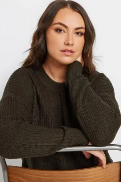 YOURS - Pull Doux Marron En Maille -Evans Boutique e613b788 9223 4c 280238 A