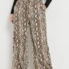 YOURS - Pantalon Wide Leg Marron Design Serpent -Evans Boutique e6ae9a9e a680 4e 310090 A