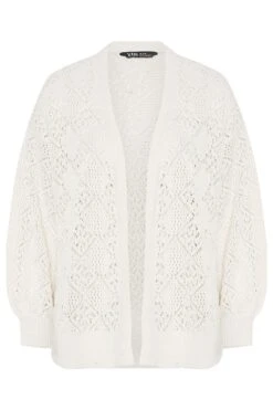 YOURS - Cardigan Ivoire En Maille Manches En Ballons -Evans Boutique e80b0224 54be 43 280600 X