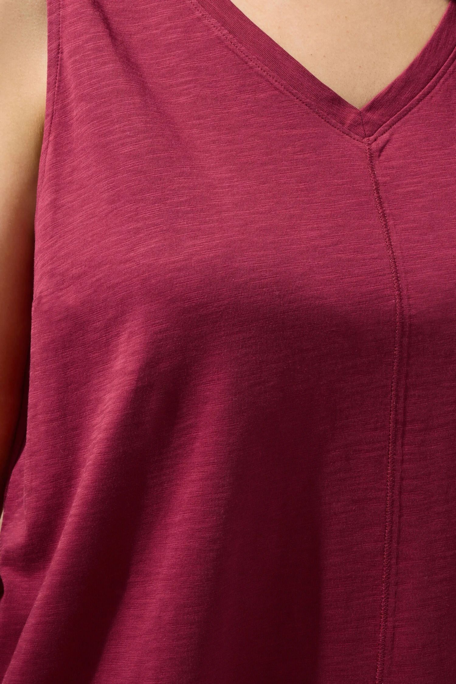 EVANS Curve Burgundy Red Premium Cotton Vest Top 6 EVANS Curve Burgundy Red Premium Cotton Vest Top – Image 4