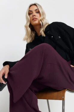 YOURS Curve Pantalon Large Violet -Evans Boutique e93aa784 5ba3 46 303861 D