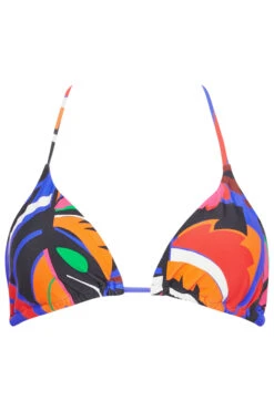STAR Blue Abstract Print Triangle Bikini Top -Evans Boutique e9623d07 2831 4a 110733 X