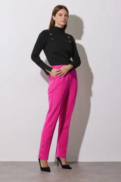 STAR Black Button Detail Knitted Jumper 10 STAR Black Button Detail Knitted Jumper -Evans Boutique eb692cdc 1b12 4f 110621 B