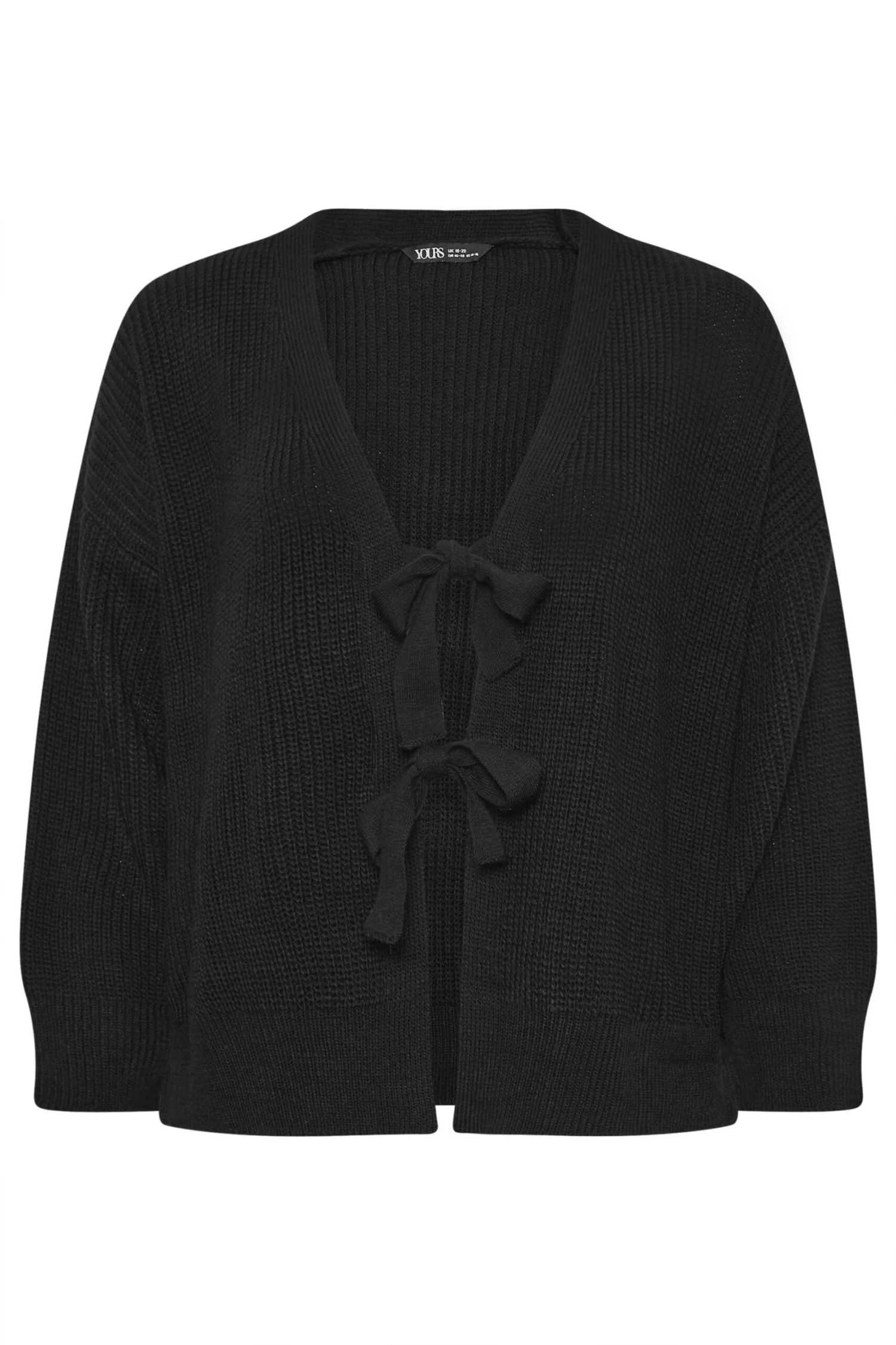 YOURS - Cardigan à Noeuds Noir En Maille 7 YOURS - Cardigan à Noeuds Noir En Maille – Image 5