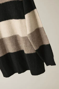 EVANS Curve Natural Brown Colourblock Stripe Knitted Jumper 13 EVANS Curve Natural Brown Colourblock Stripe Knitted Jumper -Evans Boutique ed0886fe 37db 4d 615768 P1