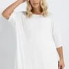 YOURS - Top Blanc Oversize Doublé En Jersey 2 YOURS - Top Blanc Oversize Doublé En Jersey -Evans Boutique ede78362 0145 40 303433 A